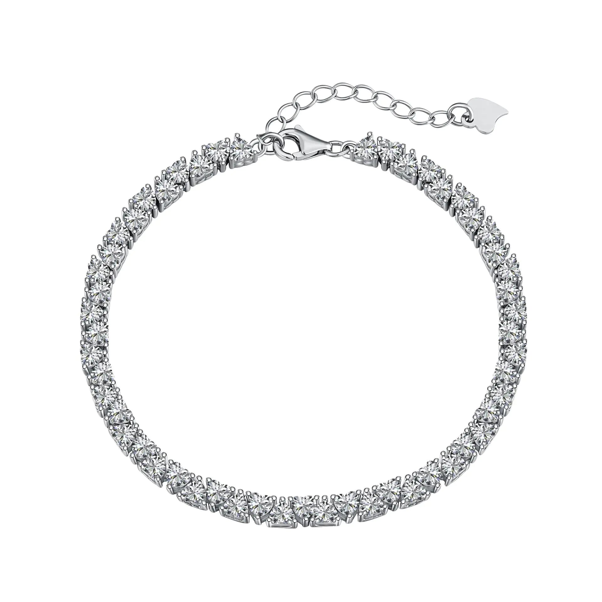 S925 Sterling Silver Hip Hop Zircon Bracelet