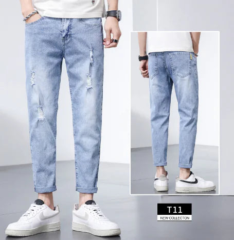 Simple Fashion Jeans for Men's Small Feet