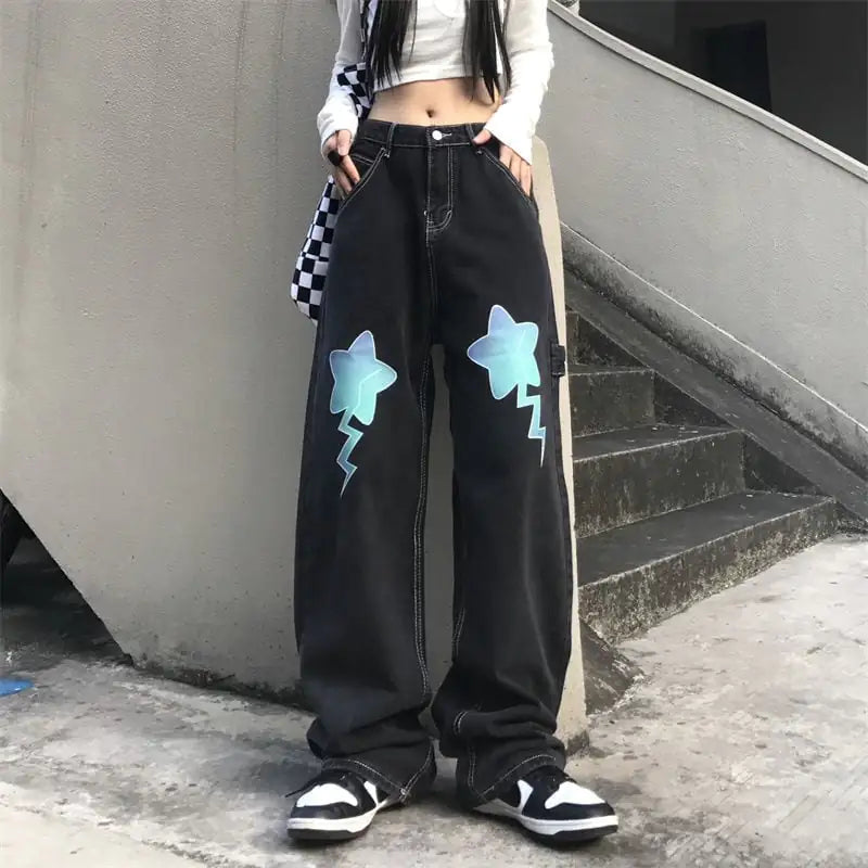 High Waist Wide Leg Loose Straight Pants