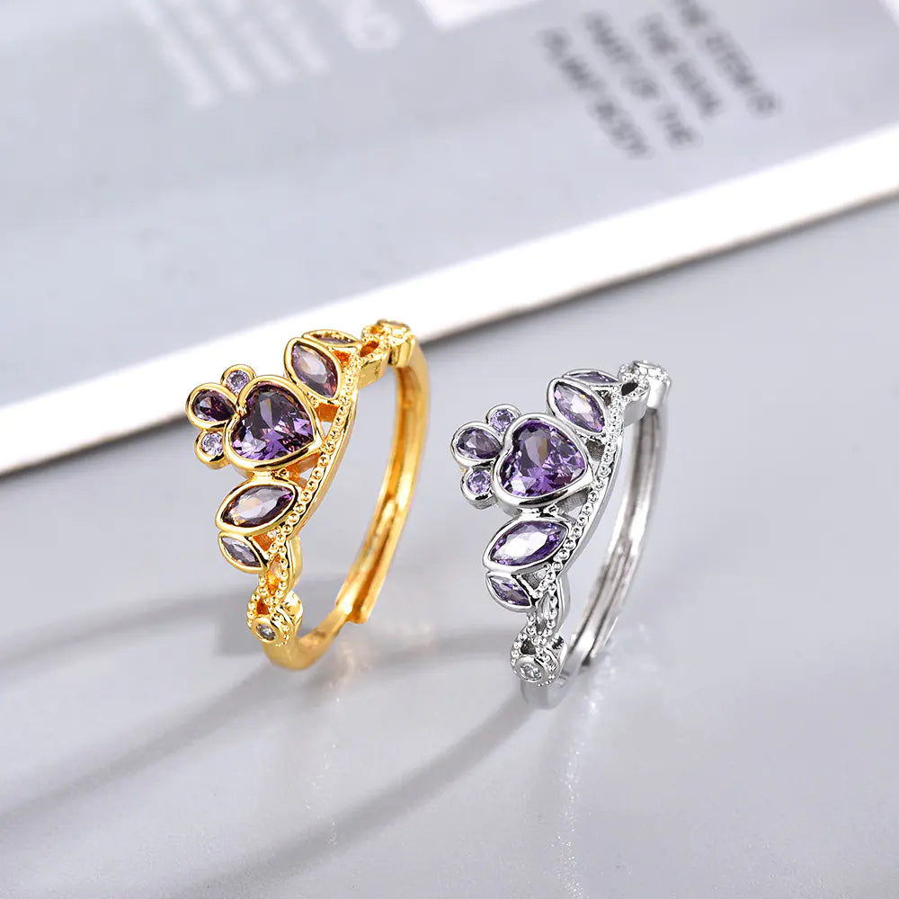 Love Princess Zircon Wind Ring