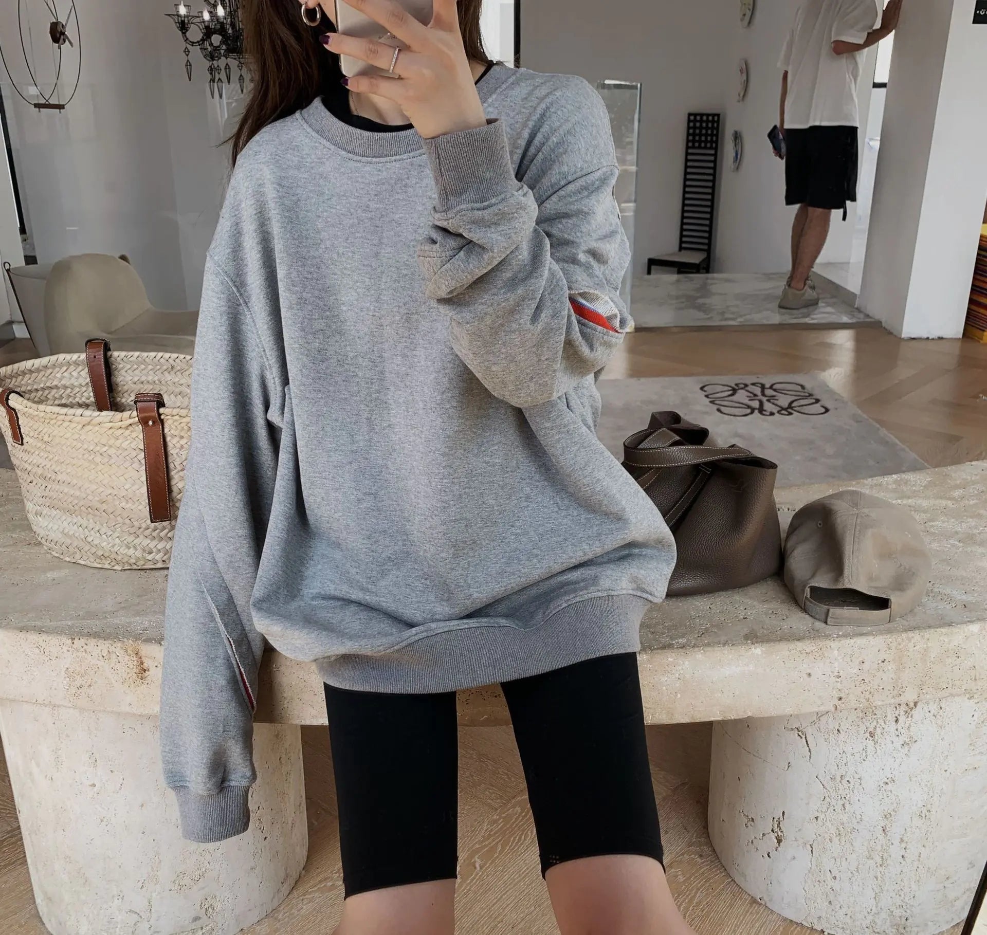 T4445 Patchwork Hoodie