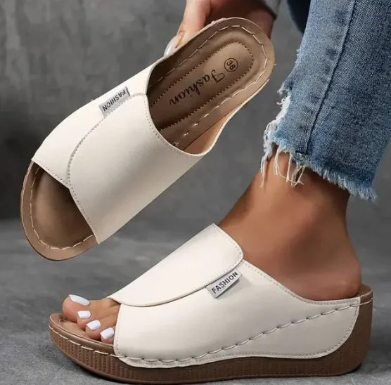 Comfortable Arch Support Slides - Women's Solid Sandals